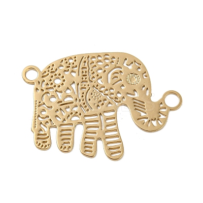 Rack Plating Brass Filigree Connector Charms KKC-D001-01KCG-1