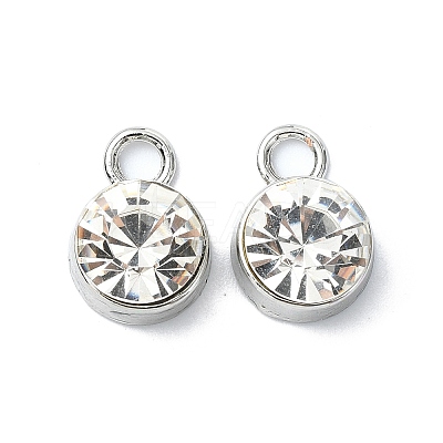 Rack Plating Alloy Rhinestone Charms FIND-M014-16F-P-1