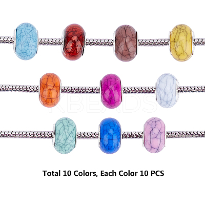 Imitation Turquoise Style Acrylic European Beads OPDL-PH0001-03-1