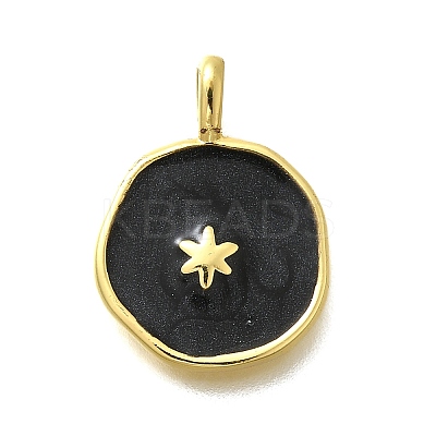 Brass with Enamel Pendants KK-D295-31G-04-1