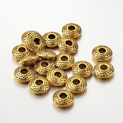 Tibetan Style Alloy Spacer Beads TIBEB-R011-AG-FF-1