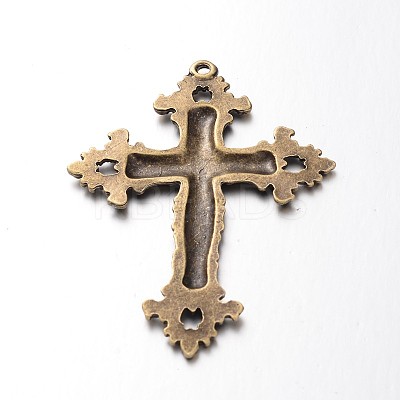 Tibetan Style Alloy Big Pendants TIBEP-A20541-AB-FF-1