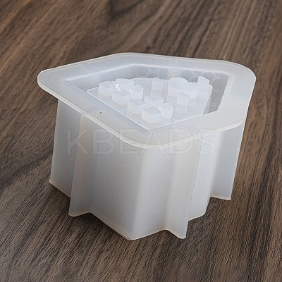 House DIY Pixel Heart Quicksand Silicone Molds X1-AJEW-U013-01A-1