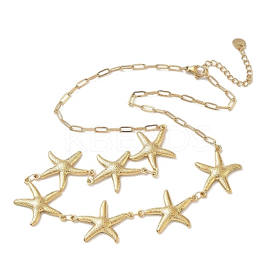 Ocean 304 Stainless Steel Link Chain Necklaces for Women LS-NJEW-A060-01B-G-1