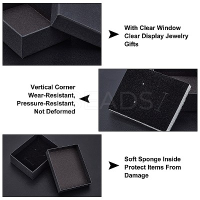 Kraft Cotton Filled Cardboard Paper Jewelry Set Boxes LS-CBOX-R036-11B-1