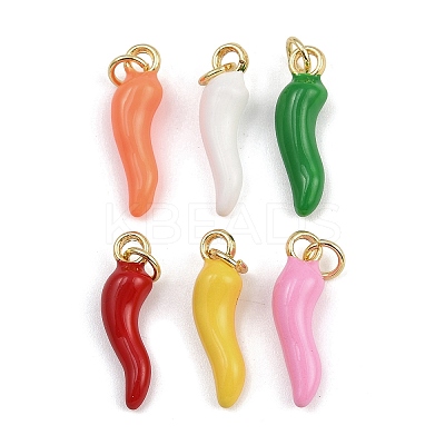 Brass Enamel Pendants KK-I377-01G-1