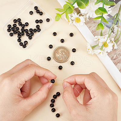 Natural Black Onyx Beads G-OC0003-91-1