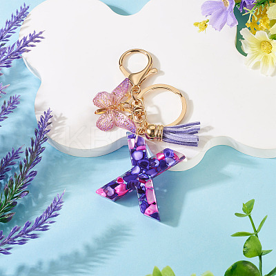 Resin Butterfly Pendant Keychains KEYC-TAC0034-03X-1