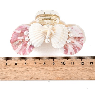 Bowknot Shape Natural Shell Claw Hair Clips PHAR-TA000006-1
