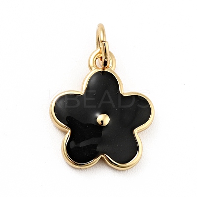 Rack Plating Brass Enamel Charms KK-G387-09G-06-1