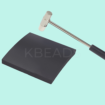 Double Face Jewelry Making Steel Rubber Hammer AJEW-CY0001-85-1