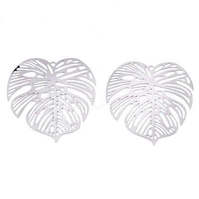 Tarnish Resistant 201 Stainless Steel Filigree Pendants STAS-R102-21P-1