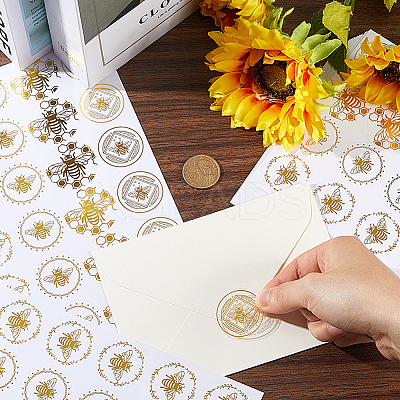 Gold Foil Self-adhesive Stickers DIY-WH20001-13G-1