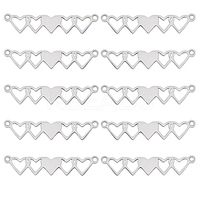 10Pcs Stainless Steel Connector Charms STAS-SZ0003-16C-1