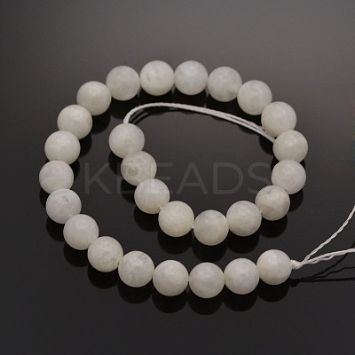 Natural Rainbow Moonstone Round Beads Strands X-G-P088-57-8mm-1