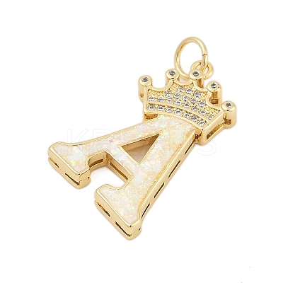 Brass Micro Pave Cubic Zirconia Pendants KK-I723-50G-02-1