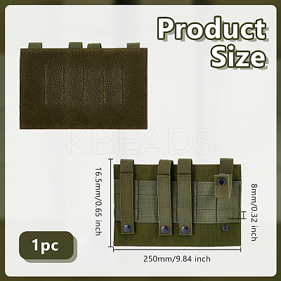 Oxford Cloth Tactical Adhesive Hook and Loop Panels AJEW-WH0816-483A-1