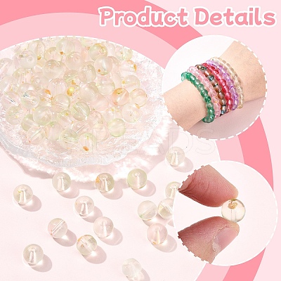 100Pcs Frosted Baking Paint Glass Beads DGLA-YW0001-36B-1