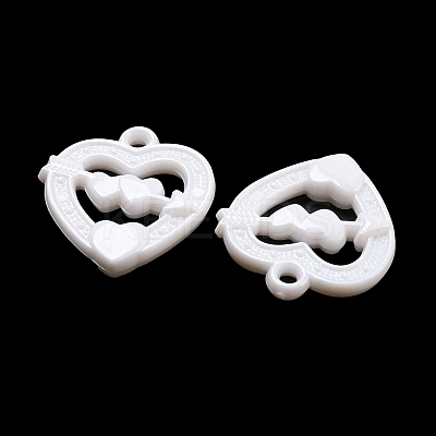 Valentine's Day Opaque Acrylic Pendants SACR-L007-042B-1