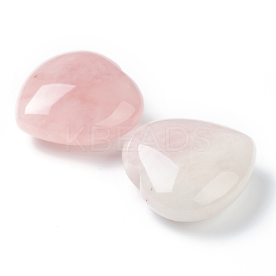 Natural Rose Quartz Heart Love Stone G-G973-08C-1