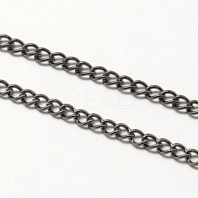 Vintage Iron Twisted Chain Necklace Making for Pocket Watches Design CH-R062-B-1