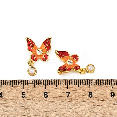 Brass with Cubic Zirconia and ABS Imitation Pearl Pendants KK-Q081-02A-MG-1