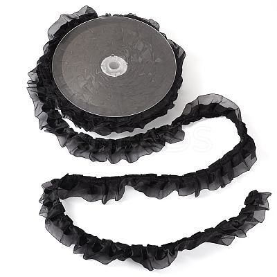 1Pc 2-Layer Pleated Satin Organza Ribbons ORIB-TA0001-06B-1
