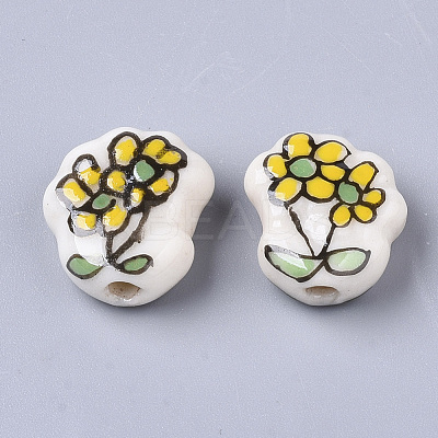 Handmade Porcelain Beads PORC-N004-24-1