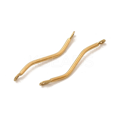 304 Stainless Steel Wavy Bar Links Connector Charms STAS-A134-01M-G-1