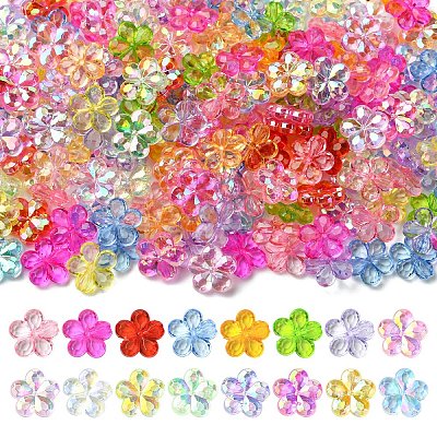 200Pcs Transaparent Acrylic Beads PACR-YW0001-47-1