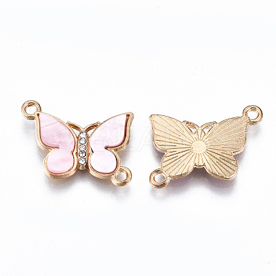 Eco-Friendly Alloy Micro Pave Clear Cubic Zirconia Links Connectors X-ENAM-Q437-058D-NR-1