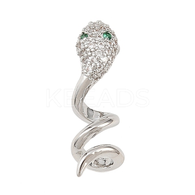Brass Micro Pave Cubic Zirconia Pendants KK-F921-06P-1
