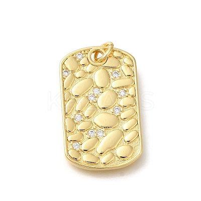 Rack Plating Brass with Cubic Zirconia Pendants KK-Z086-38G-1