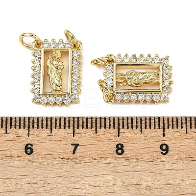 Brass Micro Pave Cubic Zirconia Pendants KK-S526-05G-A-1