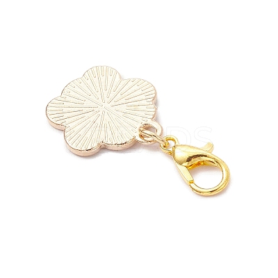 Alloy Enamel Dog Paw Print Pendant Decorations HJEW-JM03746-1
