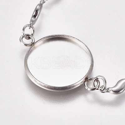 304 Stainless Steel Bracelet Making STAS-WH0014-22P-1