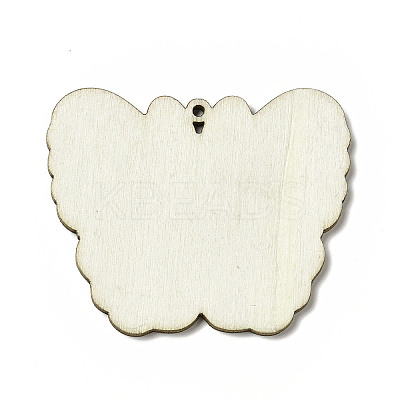 American Flag Theme Single Face Printed Aspen Wood Big Pendants WOOD-G014-09-1