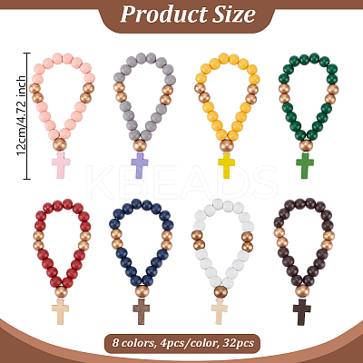 Round Beads Pendant Decoration HJEW-OC00023-1