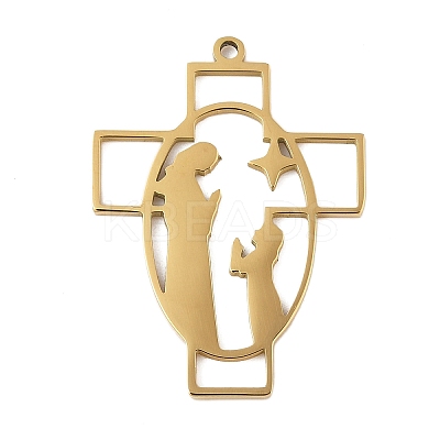304 Stainless Steel Pendants STAS-G355-04G-1