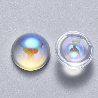 Transparent Glass Cabochons GLAA-S190-013A-F01-1
