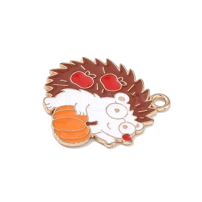 Thanksgiving Day Alloy Enamel Pendants ENAM-I077-01KCG-01-1