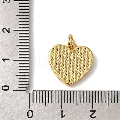 Rack Plating Brass Pave Shell Heart Charms with Jump Rings KK-K345-12G-1