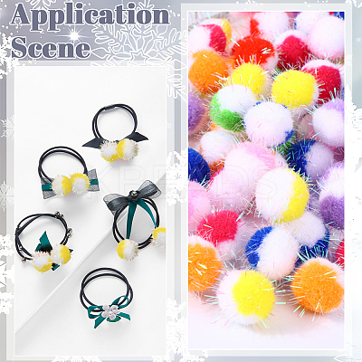 100Pcs Polyester Pom Pom Ball DIY-SC0031-43B-1