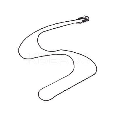 304 Stainless Steel Serpentine Chain Necklace for Men Women NJEW-G076-01B-EB-1