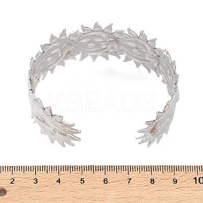 304 Stainless Steel Cuff Bangles for Women LS-BJEW-P364-01A-P-1