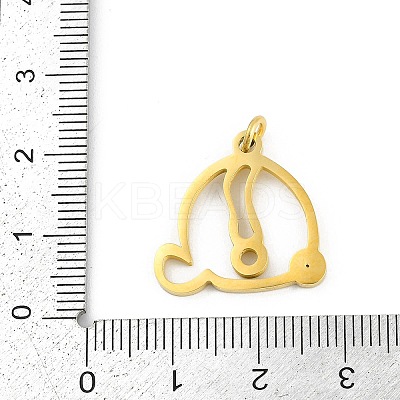 304 Stainless Steel Pendants STAS-R137-01G-Q-1