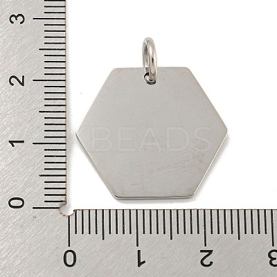 304 Stainless Steel Rhinestone Pendants STAS-P356-34P-1