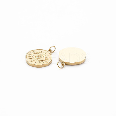 Ion Plating(IP) 304 Stainless Steel Pendant Rhinestone Settings STAS-N097-123LG-1