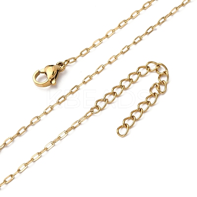 1.5MM 304 Stainless Steel Cable Chain Necklaces NJEW-T016-22G-1