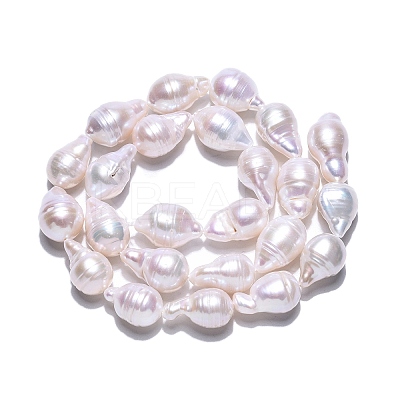 Natural Baroque Pearl Keshi Pearl Beads Strands PEAR-S019-02E-03-1